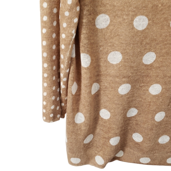 J. Crew 100% Linen Polka Dot Sweater Size XL - Picture 6 of 13